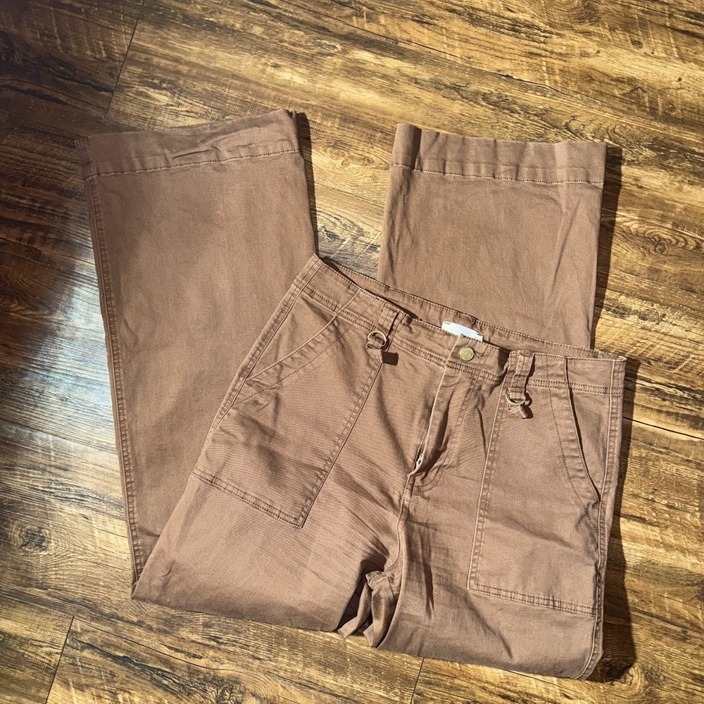Habitual Women's Size 12 Brown Wide Leg Utility Pants